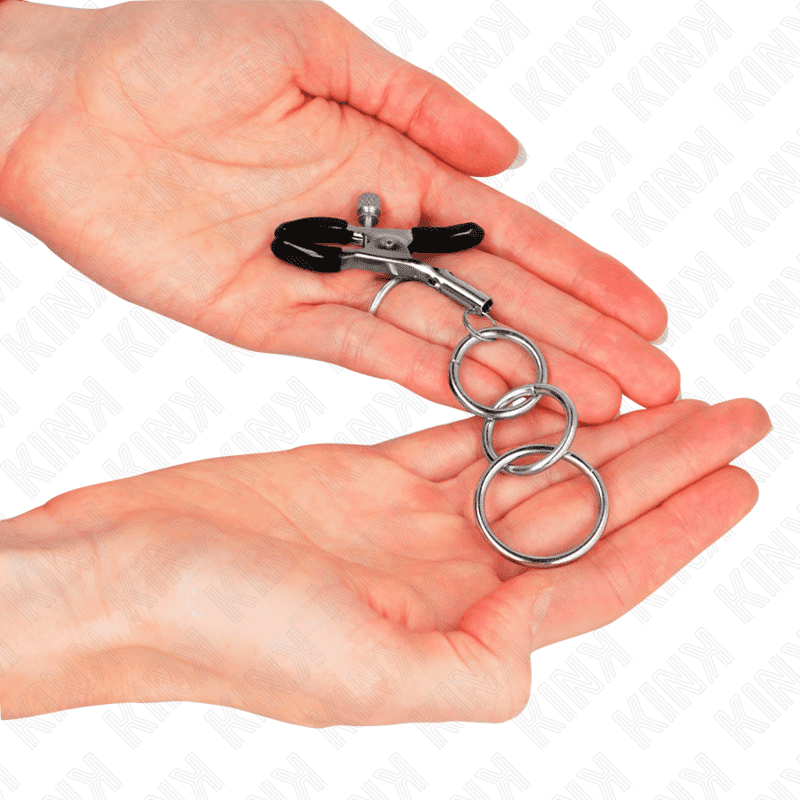 KINK - PINZAS PARA PEZONES CON 3 AROS 6 CM KINK